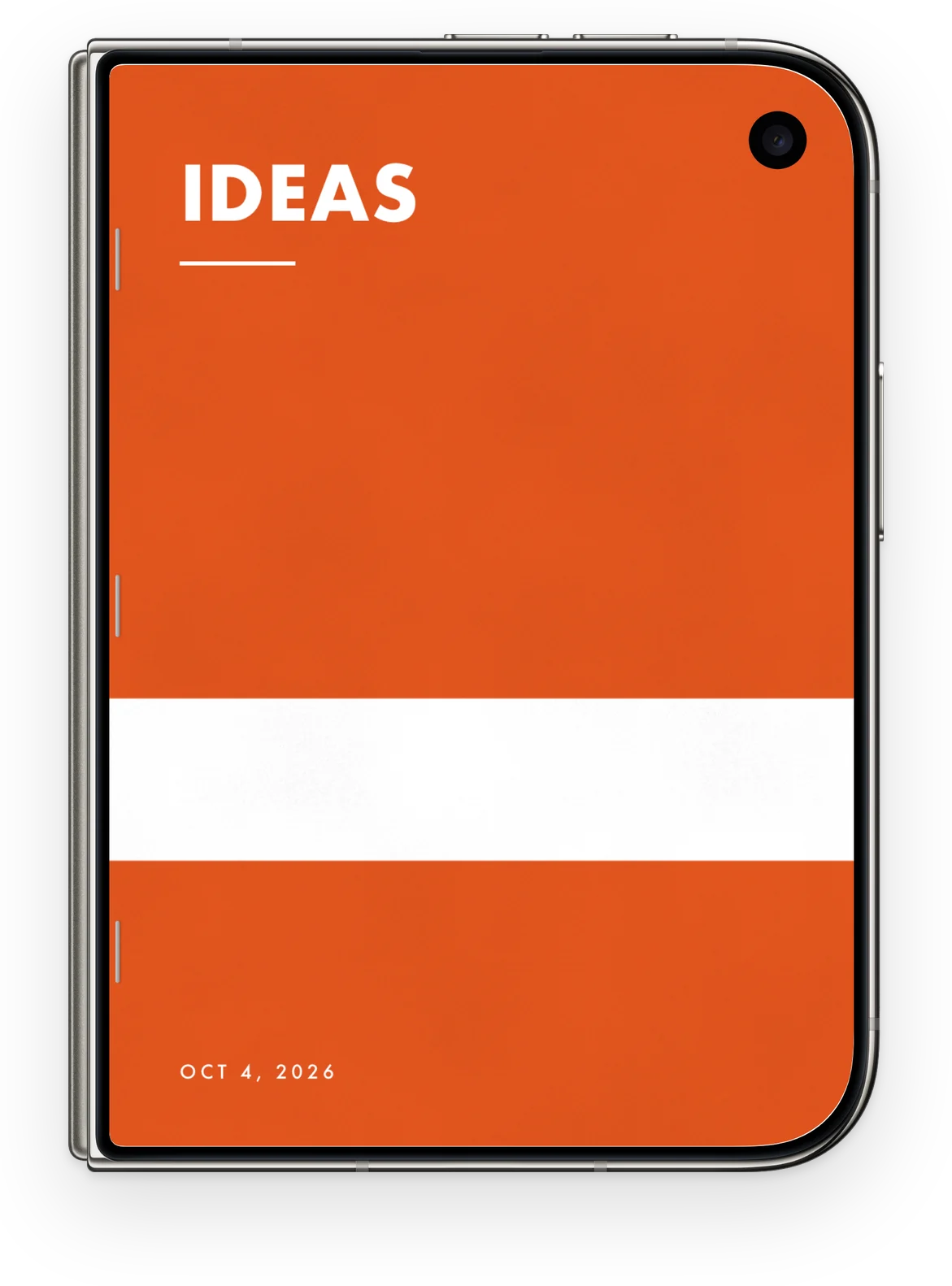 The Ideas cover on the closed phone